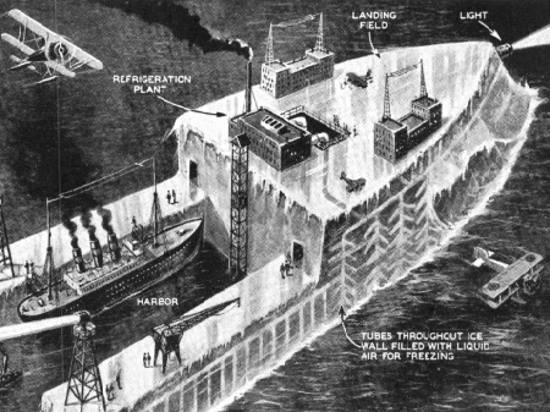 Необычный авианосец из куска льда. Британский проект «Хабаккук» (2019)