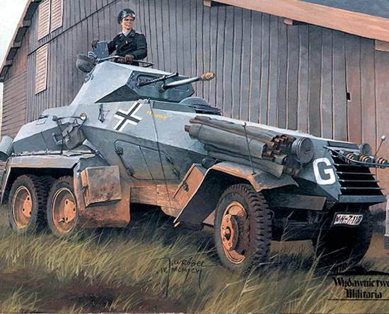 Тяжелые броневики Вермахта. Сложная техника: все колеса поворачиваются и зачем сзади еще один руль? (2020)